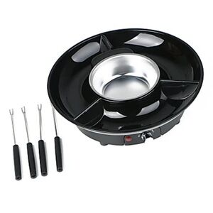 TJ Riley Fondue Set- New In Box- Black Metal